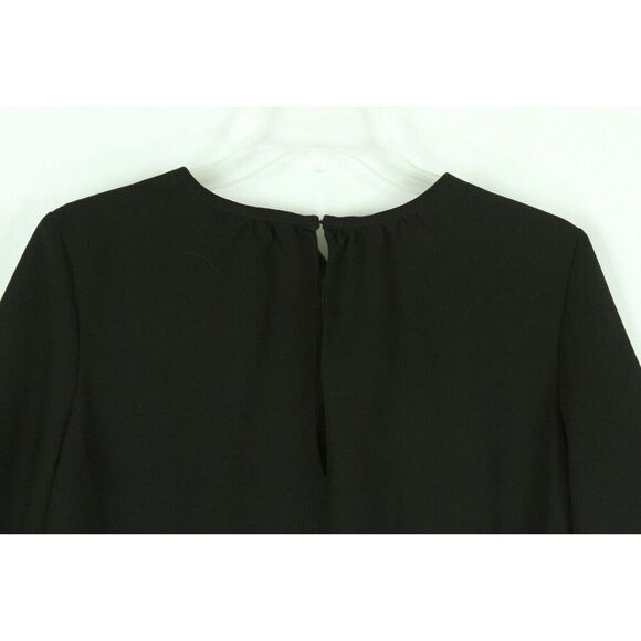 Catherine Malandrino Top XS Black Womens Sequin Ruffle Cocktail - Picture 6 of 12